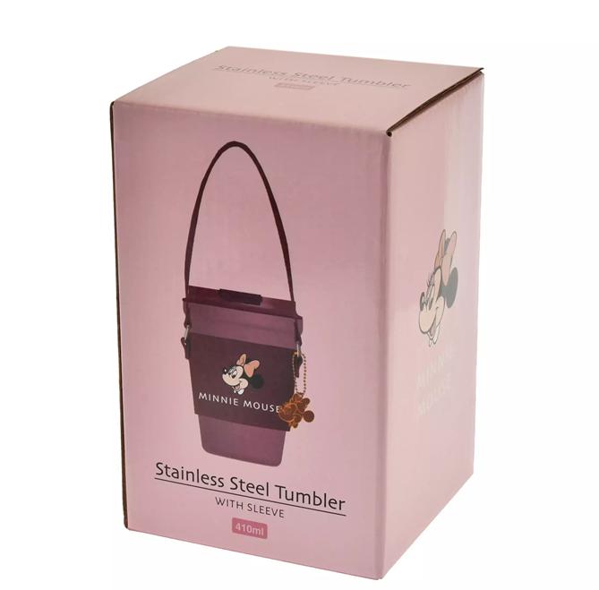 Disney Minnie Mouse Tumbler Stainless Steel with Holder and Charm, Colors NEW