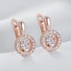 Kienl   Rose Gold Color English Earrings For Women Fashion Swaying Natural Zircon Accessories High Quality Daily Jewelry