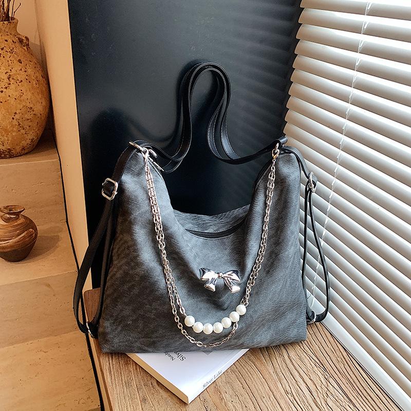 

Shoulder bag can be double shoulder women s summer new bow casual bag underarm bag tote bag tide чёрный