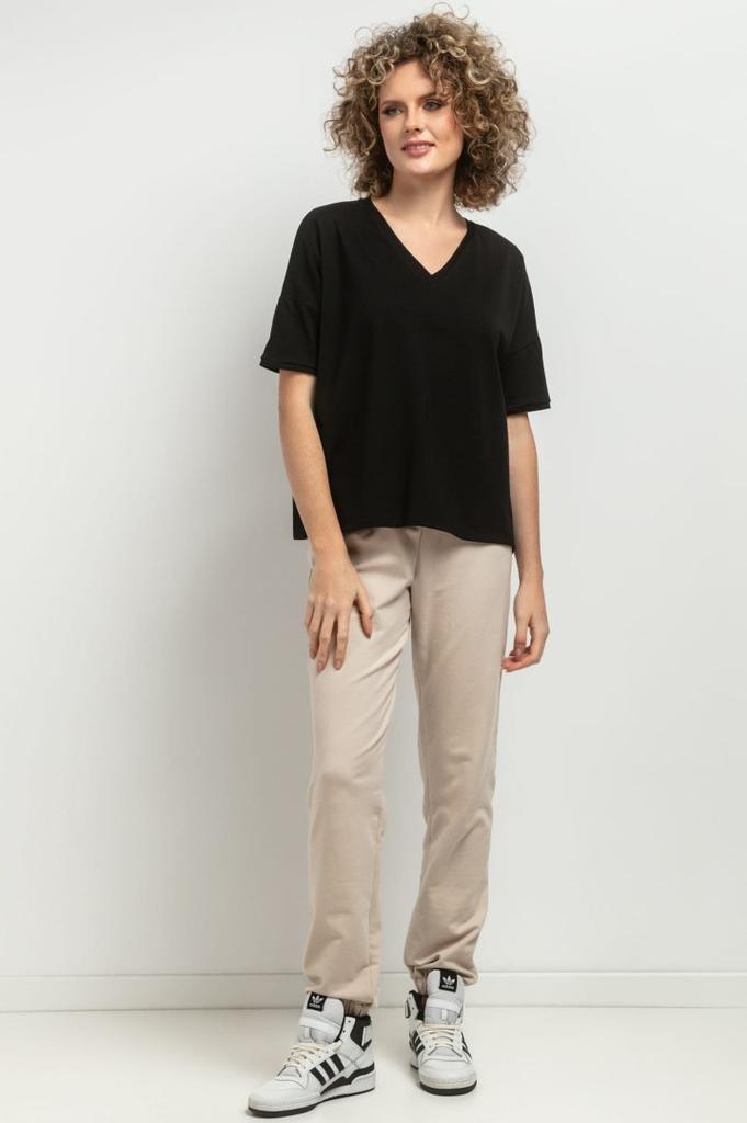 Wide V-neck blouse T393 XL/XXL white