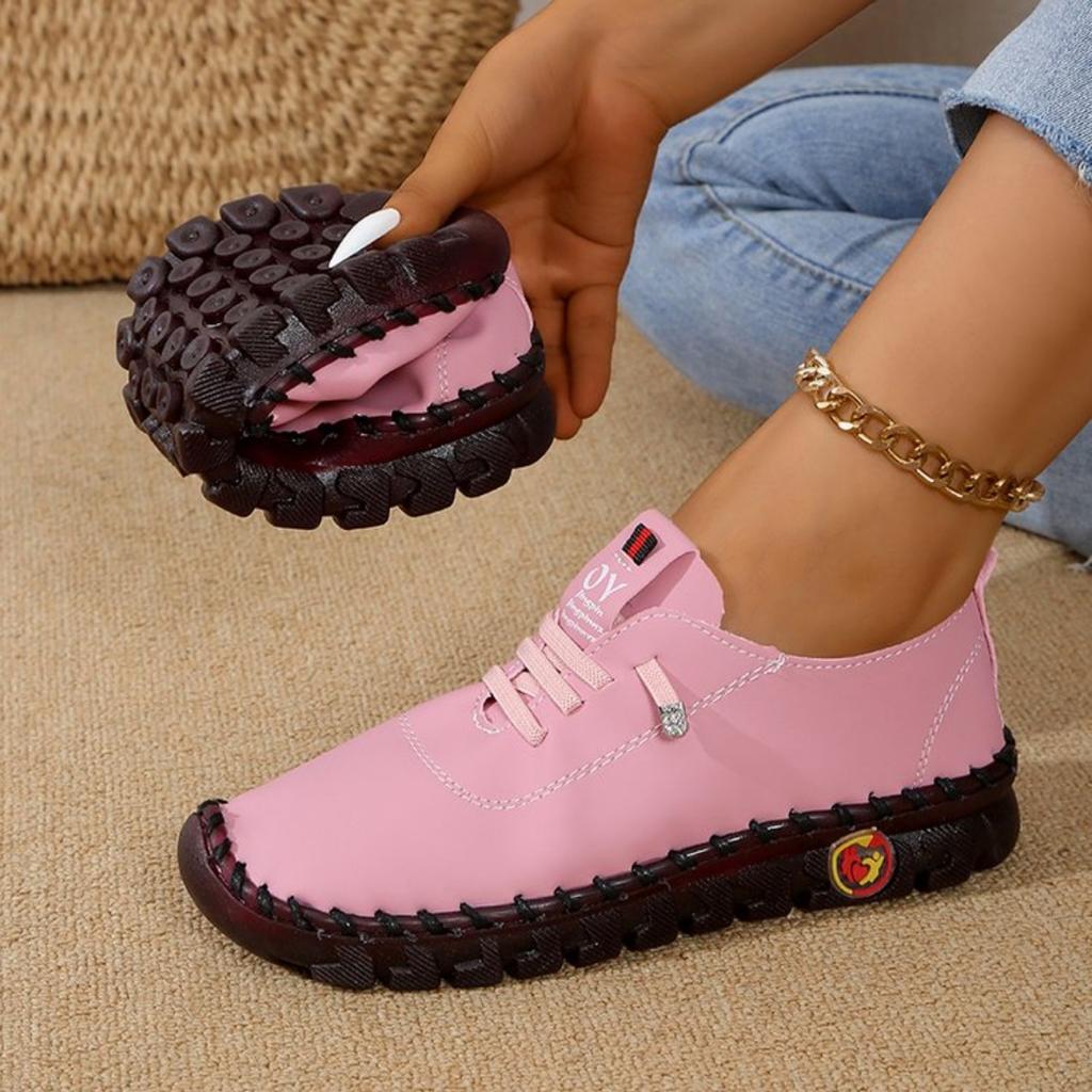 Women Sneakers 2025 New Breathable Retro Stitching Muffin Bottom Plus Size Women Shoes Spring Summer Soft-soled Roman Sneakers