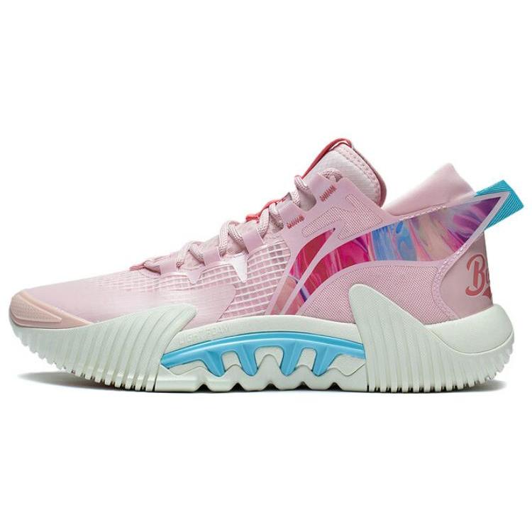 New LiNing Badfive 2 Low Cushioning Anti Slip And Wear Resistant Low Top Basketball Shoes Men's Pink ABFT029-6