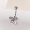 Fashion Zircon Butterfly Belly Button Rings Shiny Crystal Bow Navel Piercing For Women Girls Sexy Belly Ring Beach Jewelry Gifts