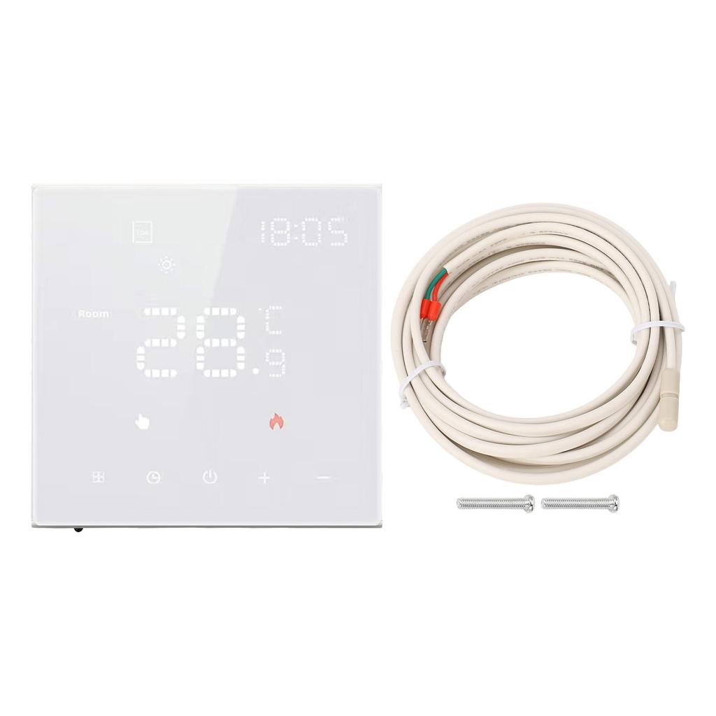 Smart Home Thermostat White Color Touch Digital Thermostat for Home Office 100 To 250VAC 16A Electric Floor Heating
