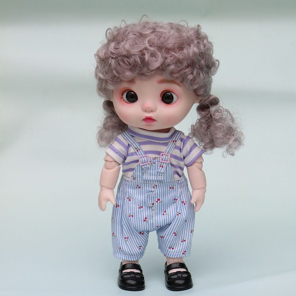 15-20cm Doll Denim Pants Suspender Trousers Doll Overalls Cotton Bjd Doll Clothes  DIY Toy