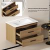 75cm Bathroom Cabinet Light Oak with Ample Storage Space - 2 Drawers