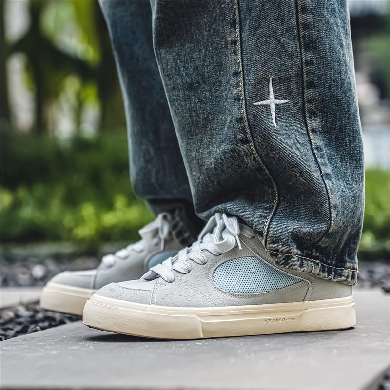 Vyriški drobės batai, marginti, vyriški sportiniai batai, patogūs batai storu padu, kvėpuojantys laisvalaikio batai