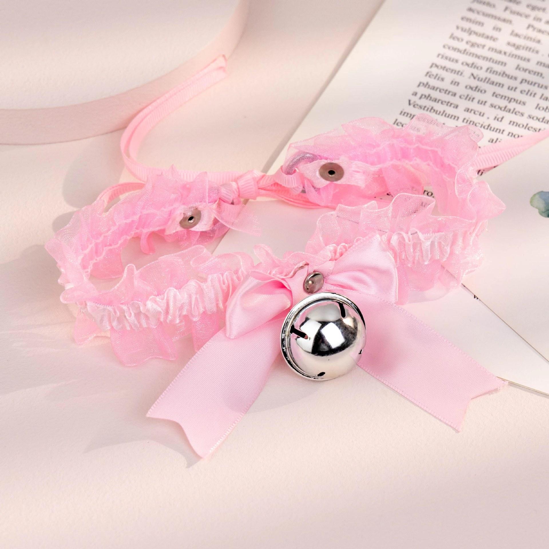 

Милый Модный Креативный Женский Готический Простой Сексуальный Кружевной Воротник Подвеска Бант Колокольчик Чокер Ожерелье Платье Девушки Вечеринка Ювелирные Изделия розовый