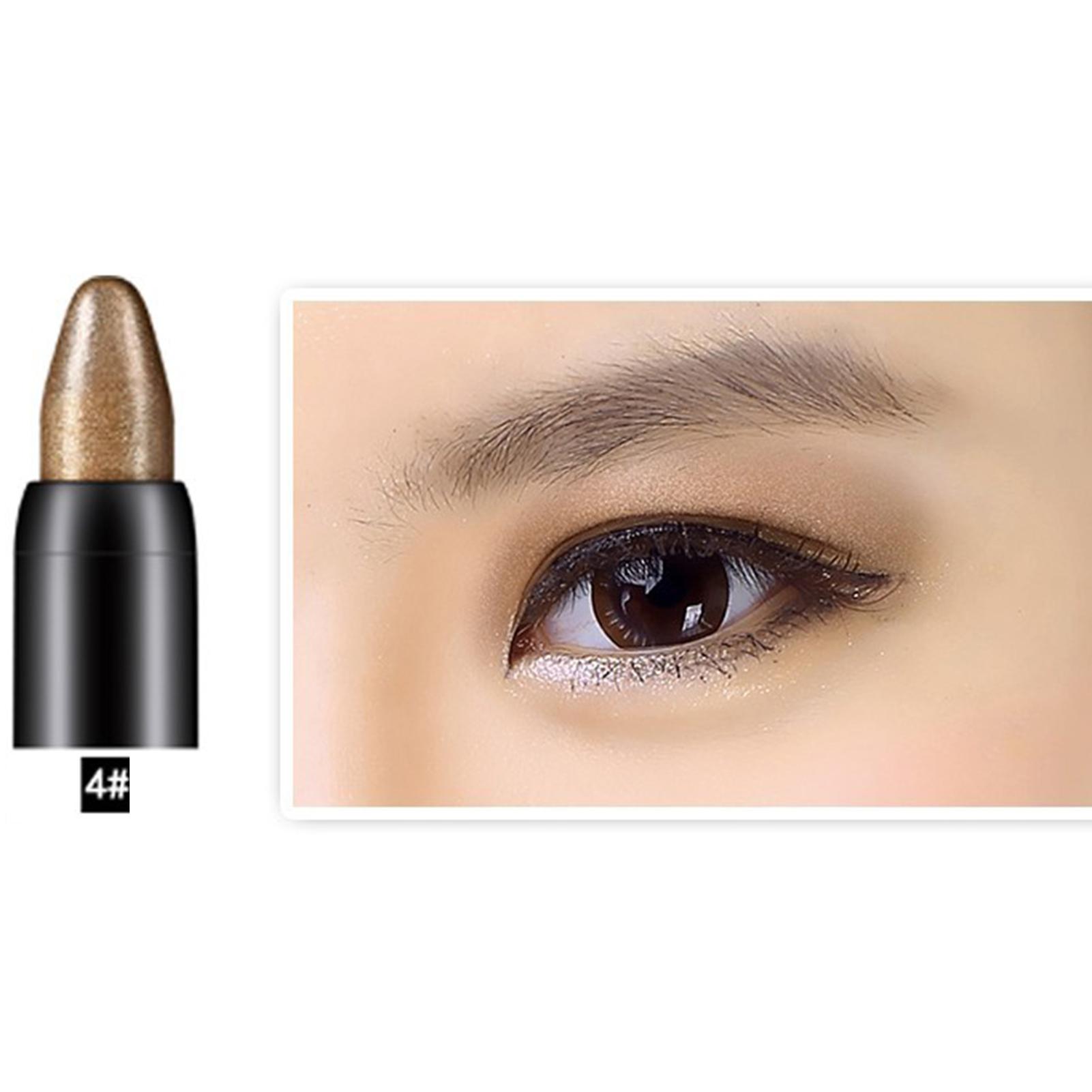 

Puntos Long Women Highlighter Eyeshadow Pencil Cosmetic Glitter Lasting Eyeliner Pen
