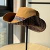 New Ethnic Style Outdoor Sunshade Bucket Hat Women's Spring and Summer Travel Sunscreen Sun Hat Wide Brim Western Denim Hat
