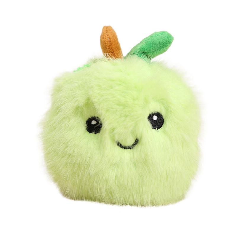 Plush Fruit Keychain With Smiley Face For Girls And Kids Cute Bag Charm Accessory