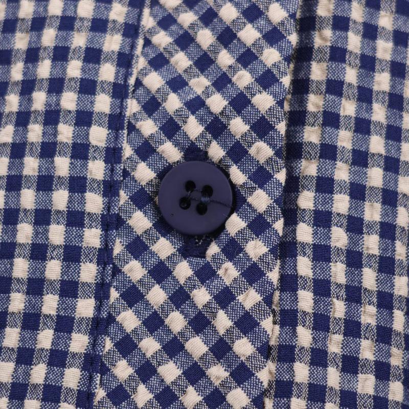 Camisa a Cuadros con Mangas Abullonadas Estilo Universitario para Mujer Otoño 2025