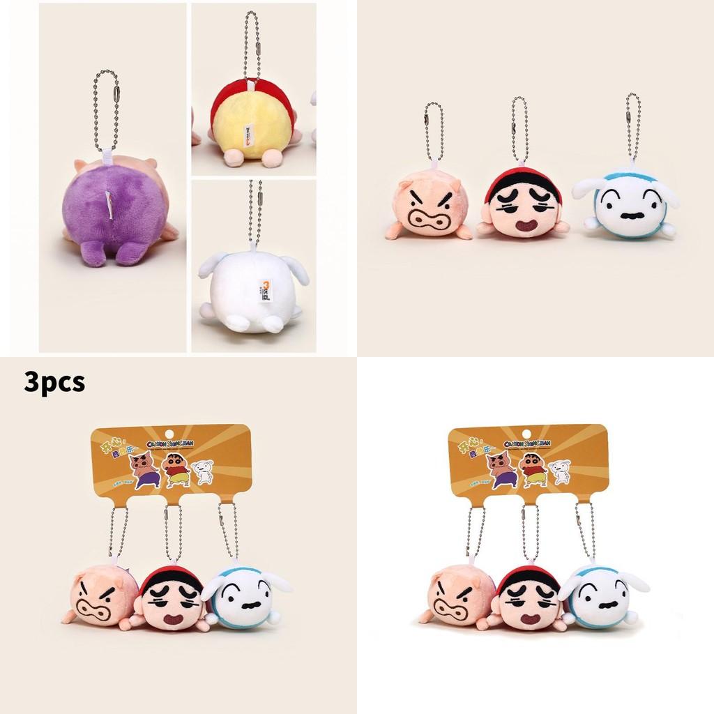 Crayon Shin Chan Plush Keychain Set With Stackable Characters For Kid And Collectors