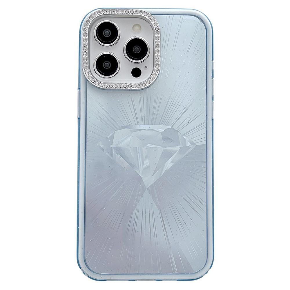 

For iPhone 16 Pro Max Case IMD Diamond Pattern TPU+PC Shockproof Phone Cover D