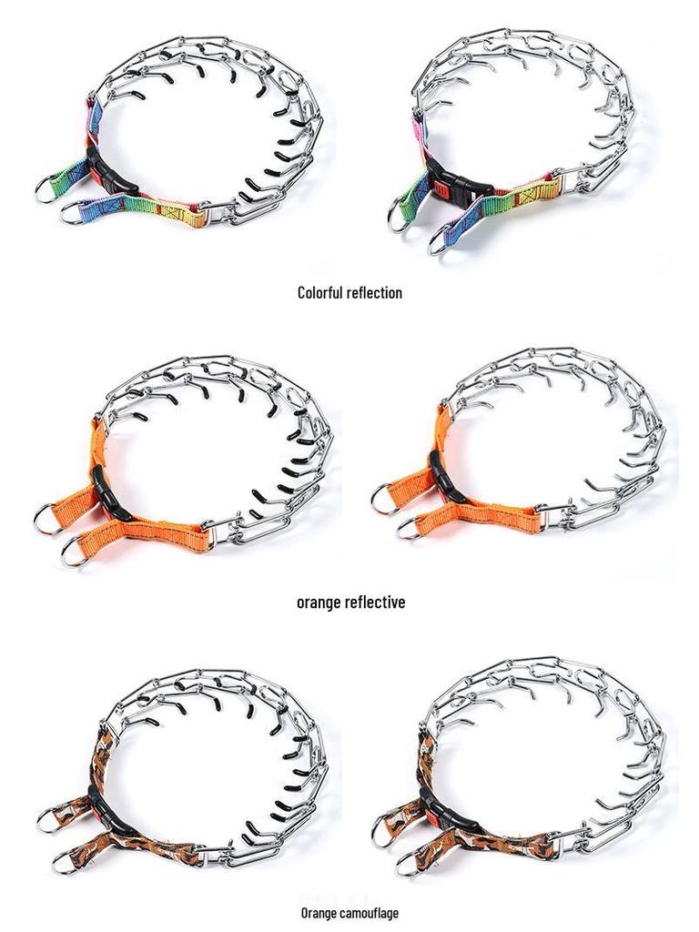 Avtagbar Metallhundträningshalsband med Järnspänne