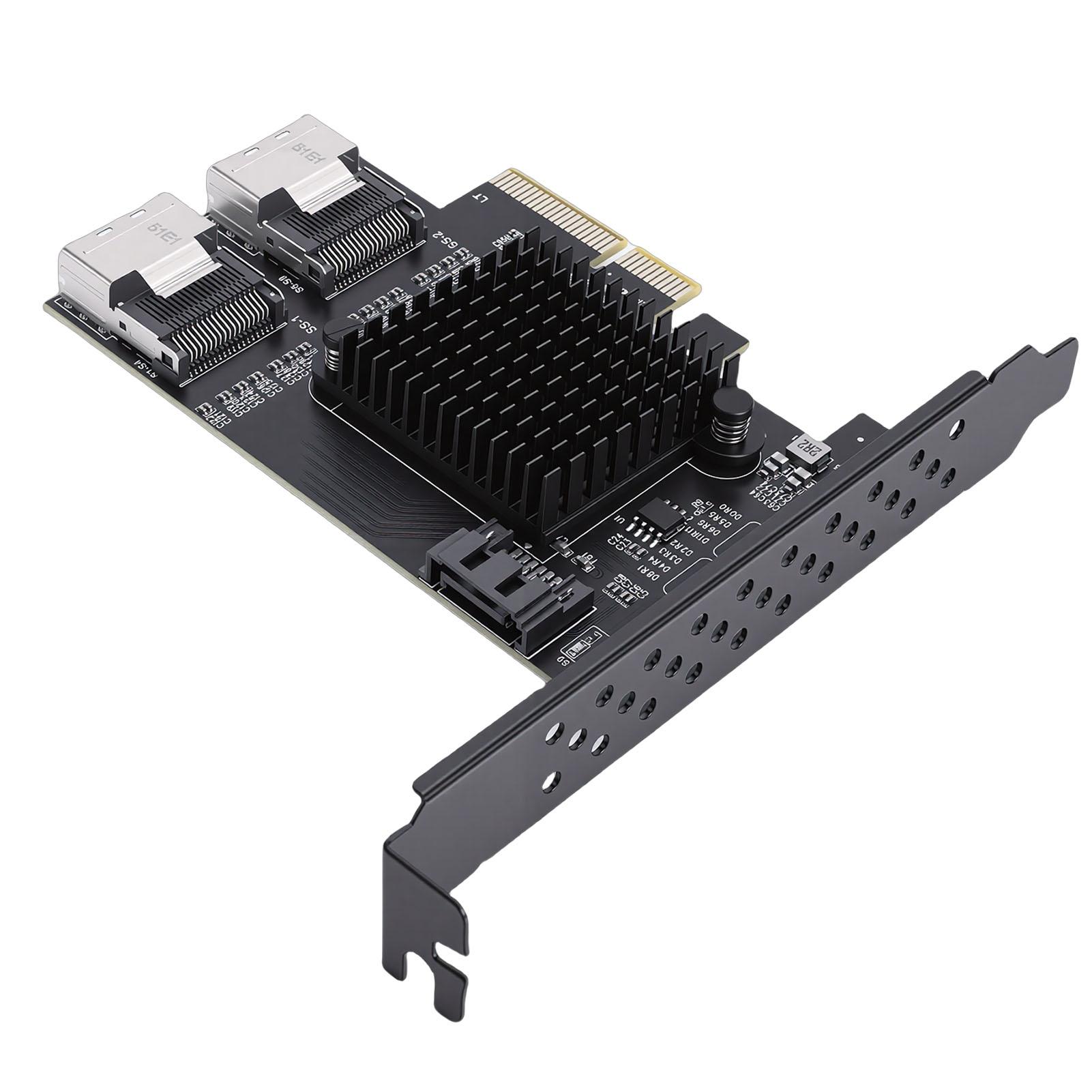 

PCIe to Serial ATA Card 6Gbps PCI Express 4X to 2 Port MiniSAS SFF 8087 and 1 Port Serial ATA 3.0 Expansion Card for