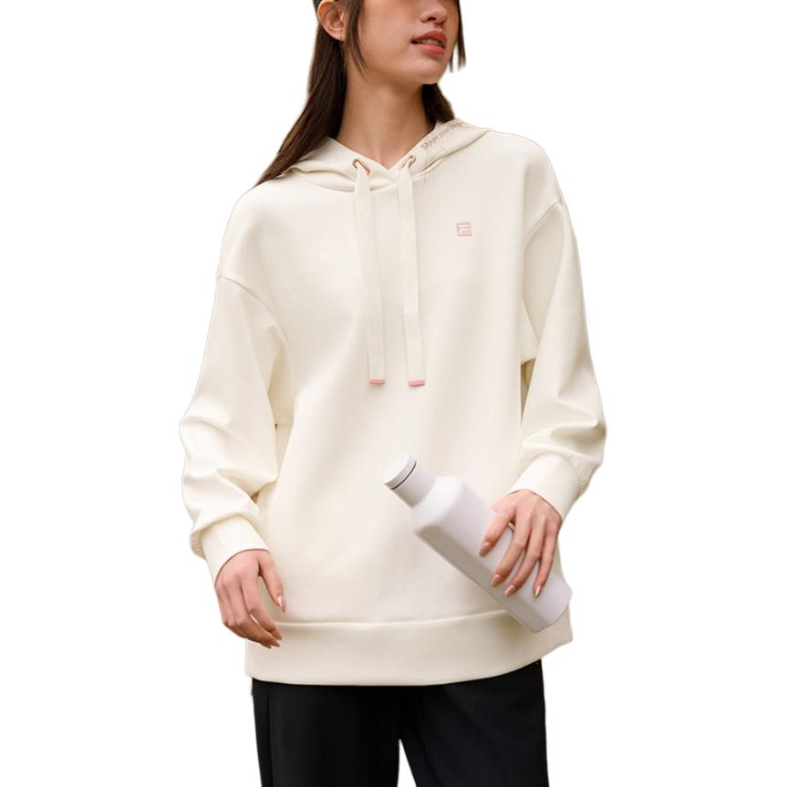 Fila Fw22 Athletics Solid Loose Fit Hoodie Women Hoodies Jade-White A11W241219FWT