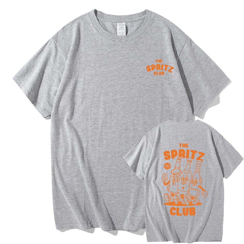 Aperol Spritz Club T Shirt Espresso Men/women Harajuku Vintage Graphic Tshirt Unisex High Quality Tops Retro Cotton Tee Shirts