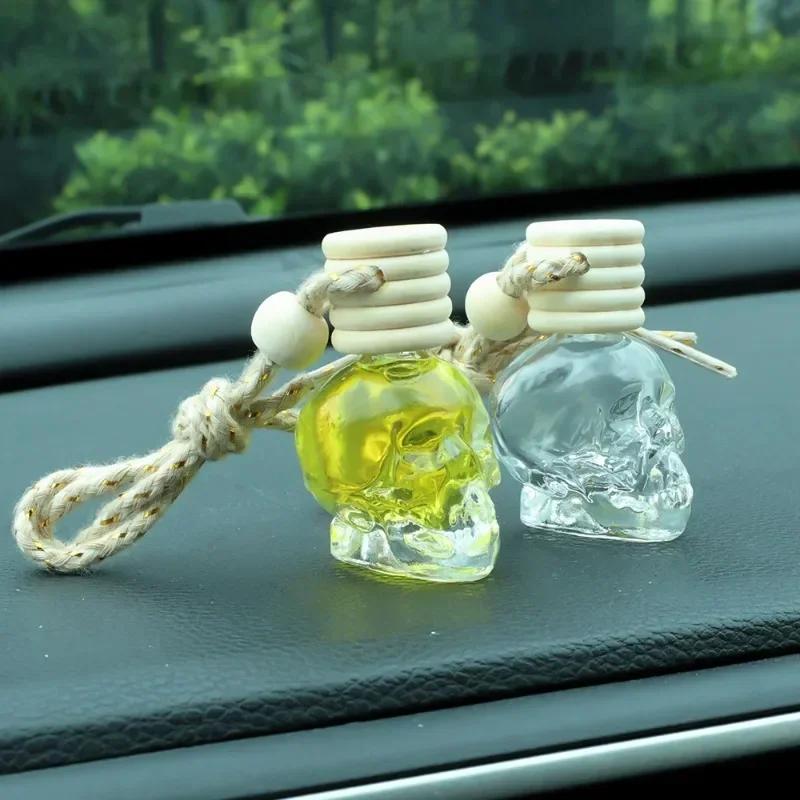 Auto-Lufterfrischer-Diffusor, Parfüm, Aromatherapie, ätherisches Öl, Flasche, Anhänger, Parfüm, Totenkopf, leere Flasche, Aromatherapie-Flasche, Werkzeug