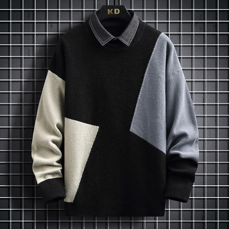 

Горячая распродажа, популярный, новый повседневный свитер с полувысоким воротником на осень и зиму, базовый вязаный свитер, свитер, нить 4xl