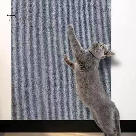 Adhesive Cat Scratcher for Walls Scratching Mat Furniture And Wall Protector Self-Adhesive Scratch Carpet Trimmable Pad Climb Covering Tower