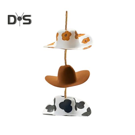 

Автомобильный брелок в виде ковбойской шляпы с ремешком на зеркало заднего вида, легко подвешивается, регулируемый, декоративный, для салона автомобиля, украшение для шляпы A