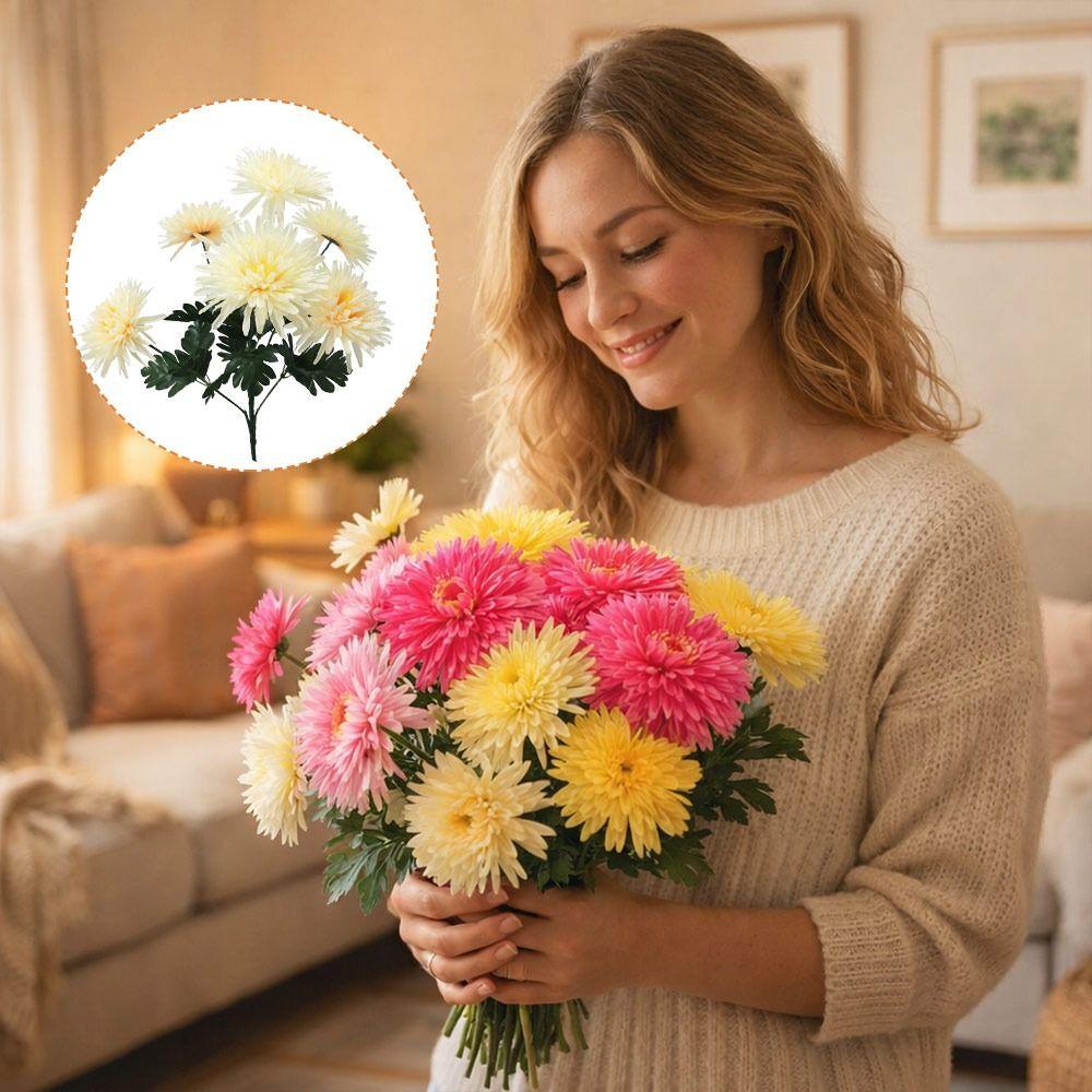 7Head Artificial Flower Silk Flowers Bouquet High Quality Simulation Flowers  Cemetery