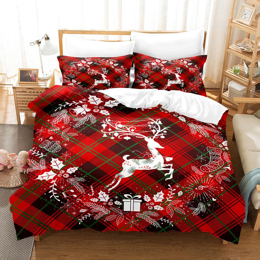 Christmas Digital Printing Bedding Four-Piece Three-Piece Set