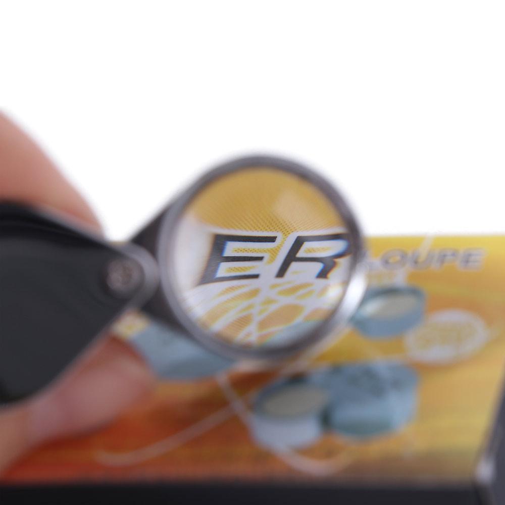 Folding Jewelry Magnifying Glass Mini Reading Magnifier 10-30X Pocket Loupe  Read Newspapers