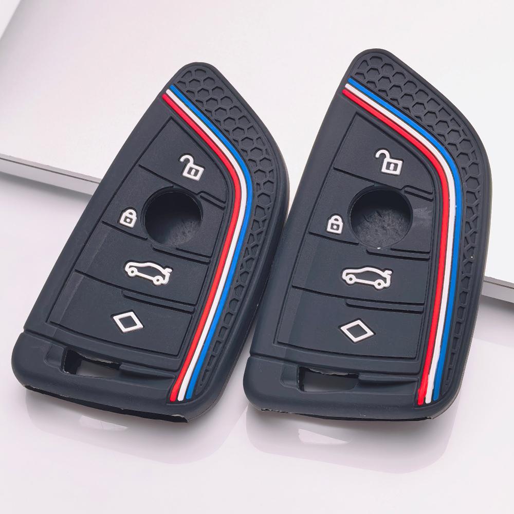 Key Case Cover for BMW X1 X2 X3 X4 X5 X6 X7 F10 Anti-Scratch Surface Shockproof Structure Soft Grip Texture Easy Install Design Car Remote Accessory