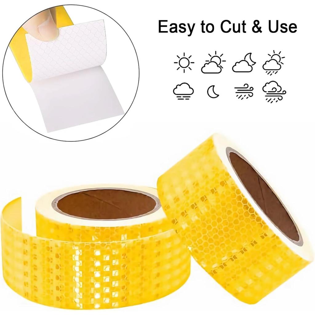 Reflective Tape, 9M x 5CM Warning Sticker High Intensity Reflector Tape Waterproof Safety Tape, 1 Pack Self-Adhesive Security Marking Tape