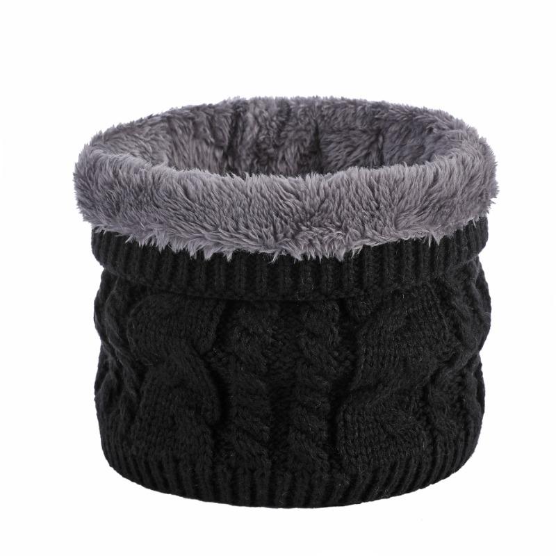 Autumn and Winter Outdoor Velvet Scarf Thickened Neck Cover Versatile Classic Twist Knitted Wool Warm Scarf Winter