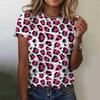 Sexy and Fashionable Leopard Print Casual Short Sleeved Street Women's T-shirts