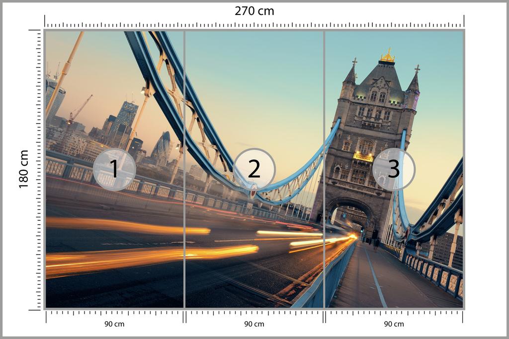 Photomural London Tower Bridge  Structural Vinyl 270x180