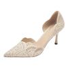73Hours Rose Girl Lace Pointed Toe Stiletto High Heels