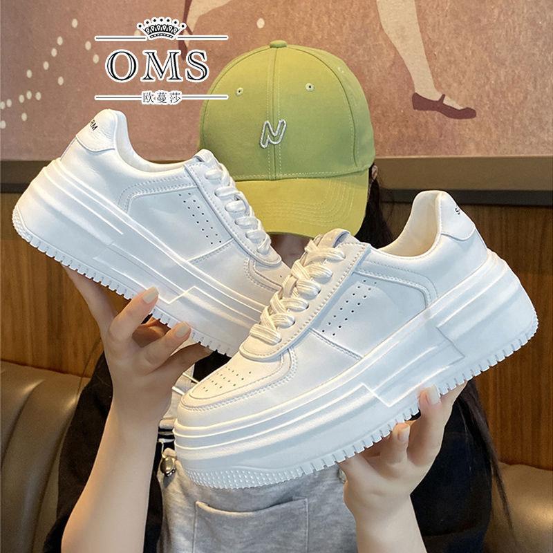 Thick-soled Little White Shoes for Women 2025 New Thin Breathable Women's Sports and Leisure Shoes for Children To Increase the Height of 6cm Board