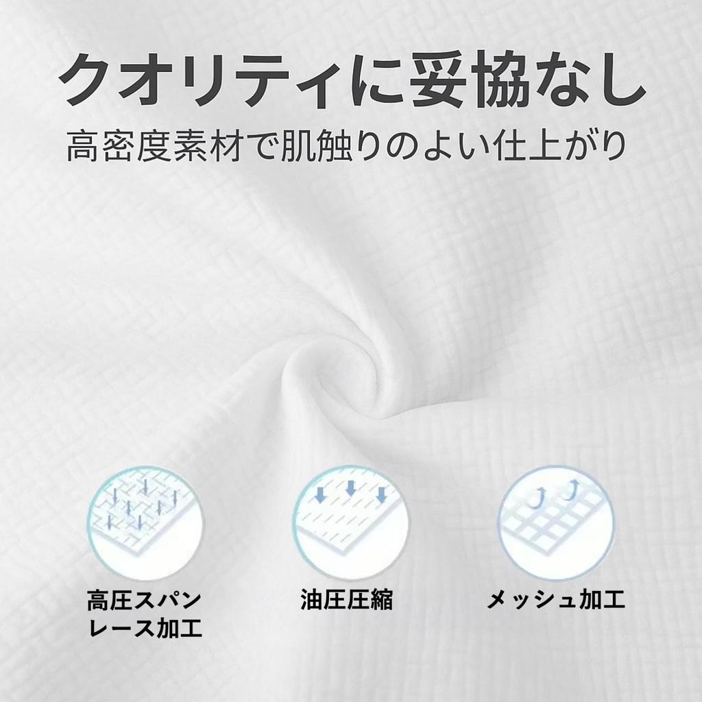 Rubonarie Compressed Face Towels, 22 Count, 40x25cm, Disposable, for Disaster Preparedness and Travel (White)