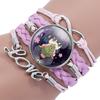Slayer Demon Bracelet Alloy Glass Pendant Multilayer Woven Accessories Anime