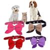 Pu Bowknot Leather Dog Collars Adjustable Puppy Pet Cat Necklace Decoration Neck