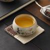Cute Rabbit Good Luck Teacup Beige Ru Kiln Master Cup Kung Fu Tea Set Tea Cup Personal Tea Bowl Ceramic Tea Cup