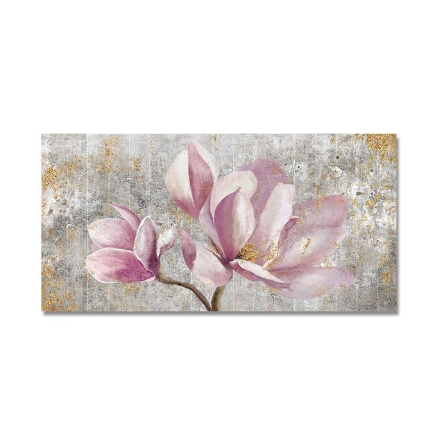 Abstract Gold Flower Oil Painting On Canvas Still Life Poster Wall Art Prints Pictures Home Decoration For Living Room Artworks