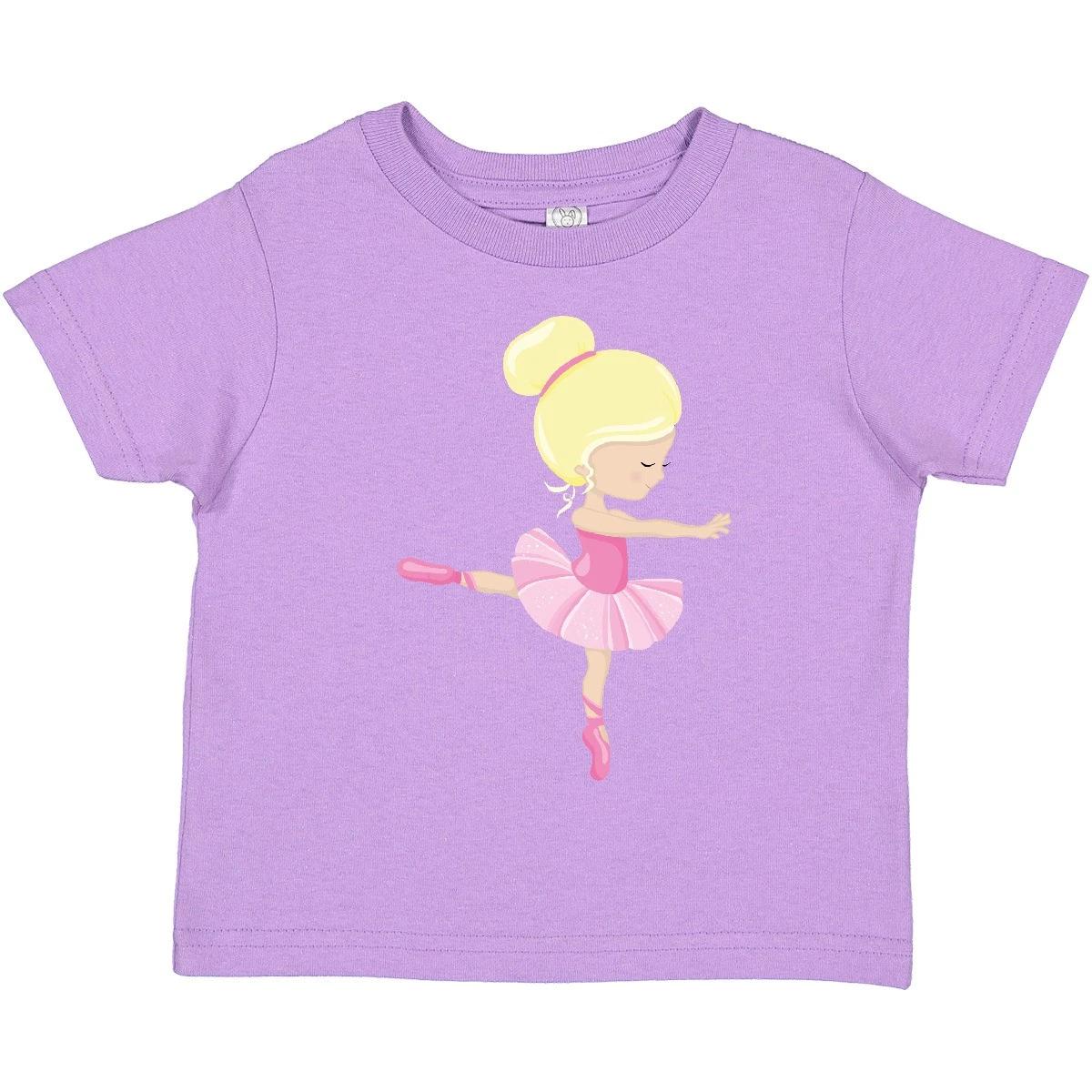 Inktastic Ballerina, Ballet Girl, Ballet Dance, Blonde Hair Toddler kids boys T-Shirt Cute 100