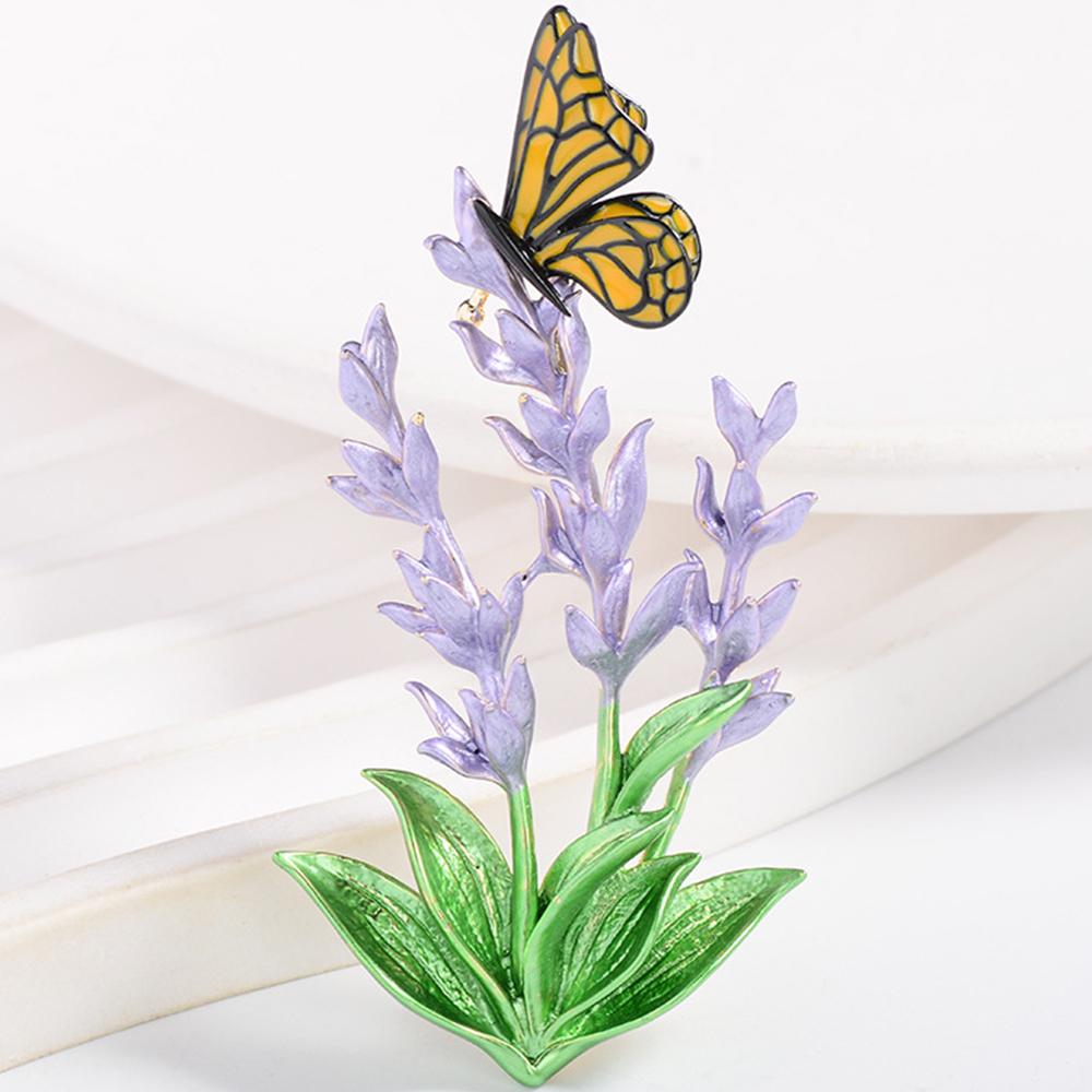 

Модная брошь-цветок, броши-бабочки, золотые тона, ювелирные изделия, свадебные подарки фиолетовый