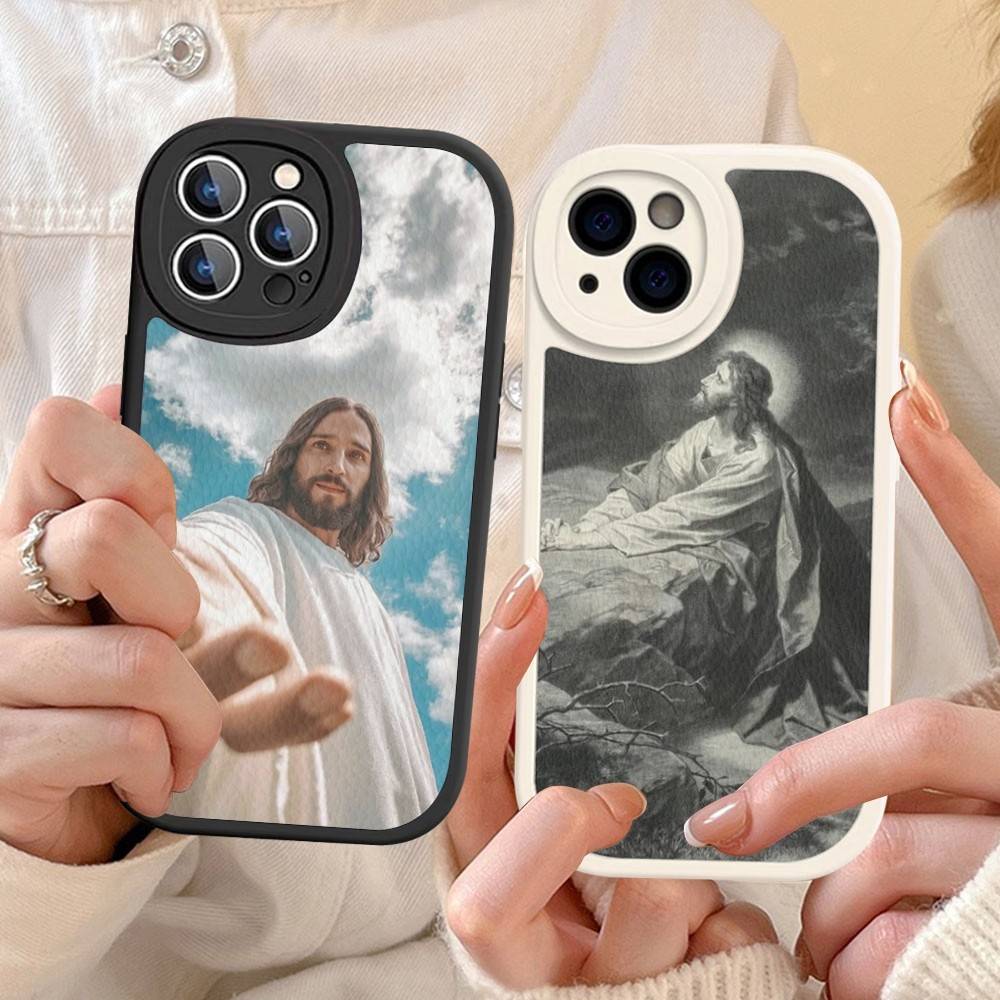 Son Of God Jesus PU Leather Phone Case For IPhone 16 15 14 13 12 11 Pro Max Plus Back Fundas