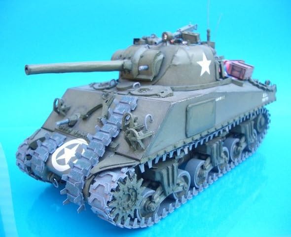 3D Assembly Model Paper Craft World Military Weapons Scale Medium 1/25 (M4A3 Tank)