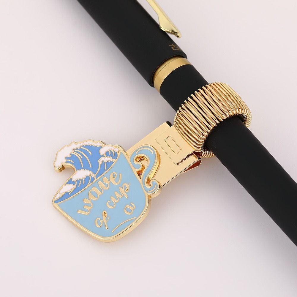 Retro Pen Clip Cartoon Journal Clip Portable Paper Fix Clips School
