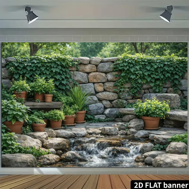 2D Natural Yard Garden Portrait Photo Backdrop