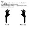 Scary Skeleton Hand Garden Stakes Stake, Halloween Spooky Yard Sign, Party Accessories Acrylic Black Decoration for Lawn Front Outdoor Decorations