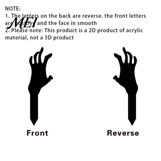 Scary Skeleton Hand Garden Stakes Stake, Halloween Spooky Yard Sign, Party Accessories Acrylic Black Decoration for Lawn Front Outdoor Decorations