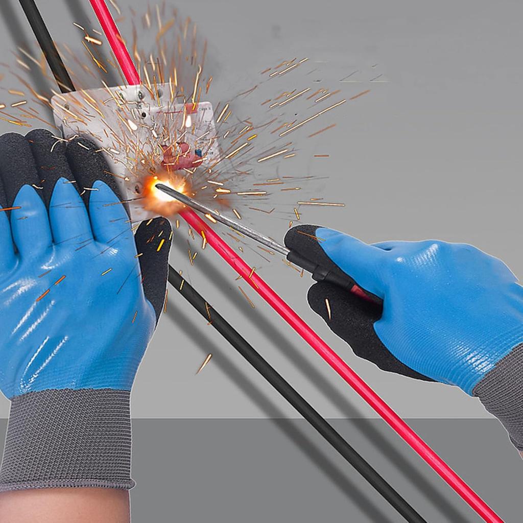 Electrical Insulated Gloves, 400V High Voltage Flame Retardant Work Gloves, Rubber Non Slip Electrician Gloves, Voltage Gloves, Safety Gloves for